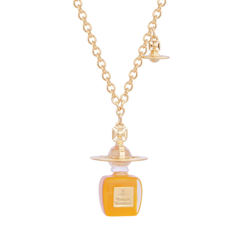 3 Colors Perfume Bottle Saturn Necklace
