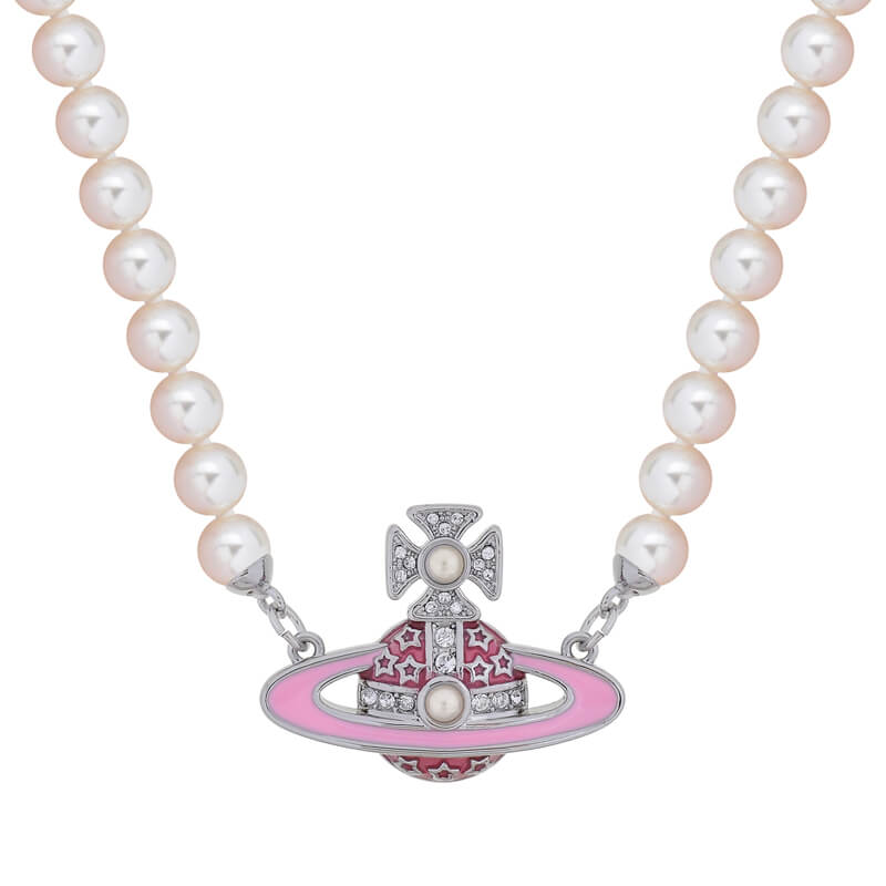 2 Colors ROXANNE Lacquered Pentagram Pearl Necklace