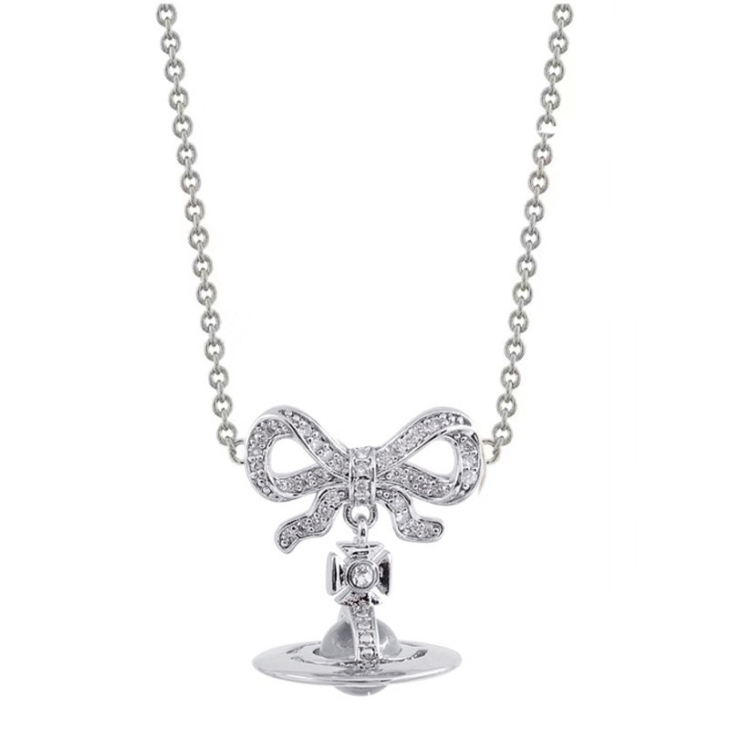 6 Colors OCTAVIE Bow Diamond Necklace
