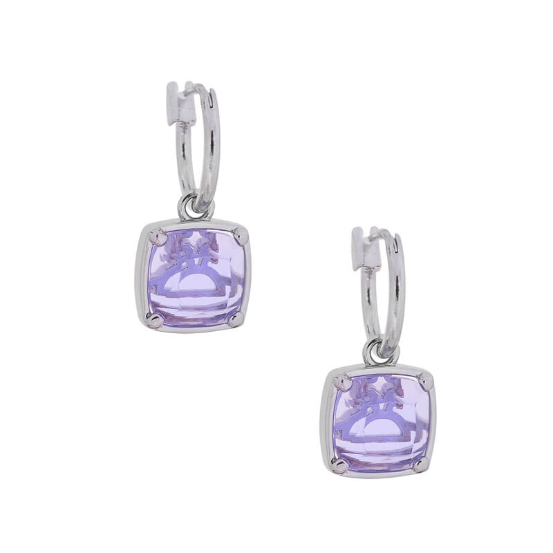 3 Colors POLINA Sugar Cube Glass Earrings
