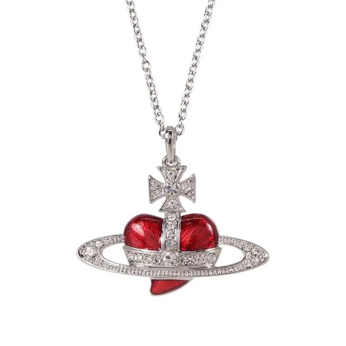 6 Colors Large Love Baked Lacquer Necklace