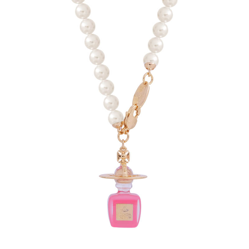 3 Colors Perfume Bottle Pearl Saturn Necklace