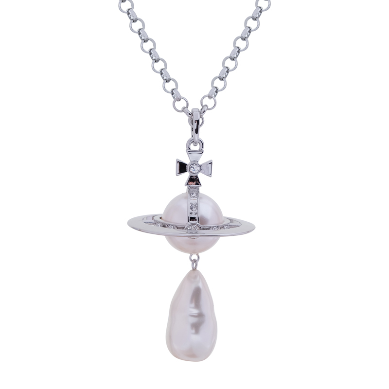 2 Colors GIANT Pearl Pendant ORB Necklace