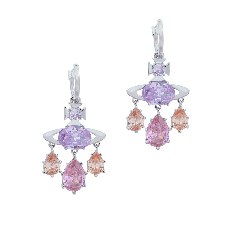 2 Colors AUGUSTA Diamond Teardrop Earrings