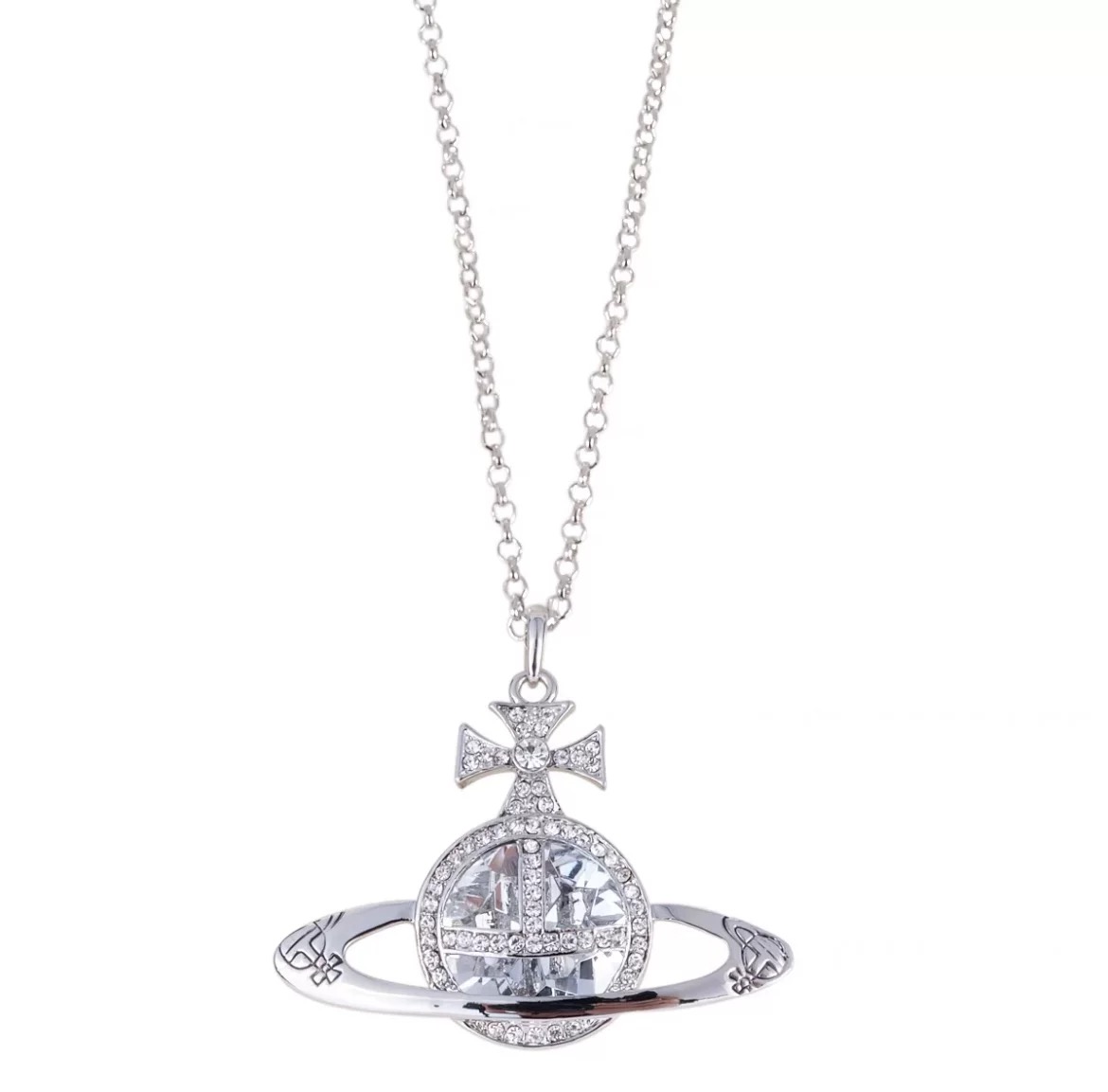 6 Colors Large Gemstone Saturn Necklace