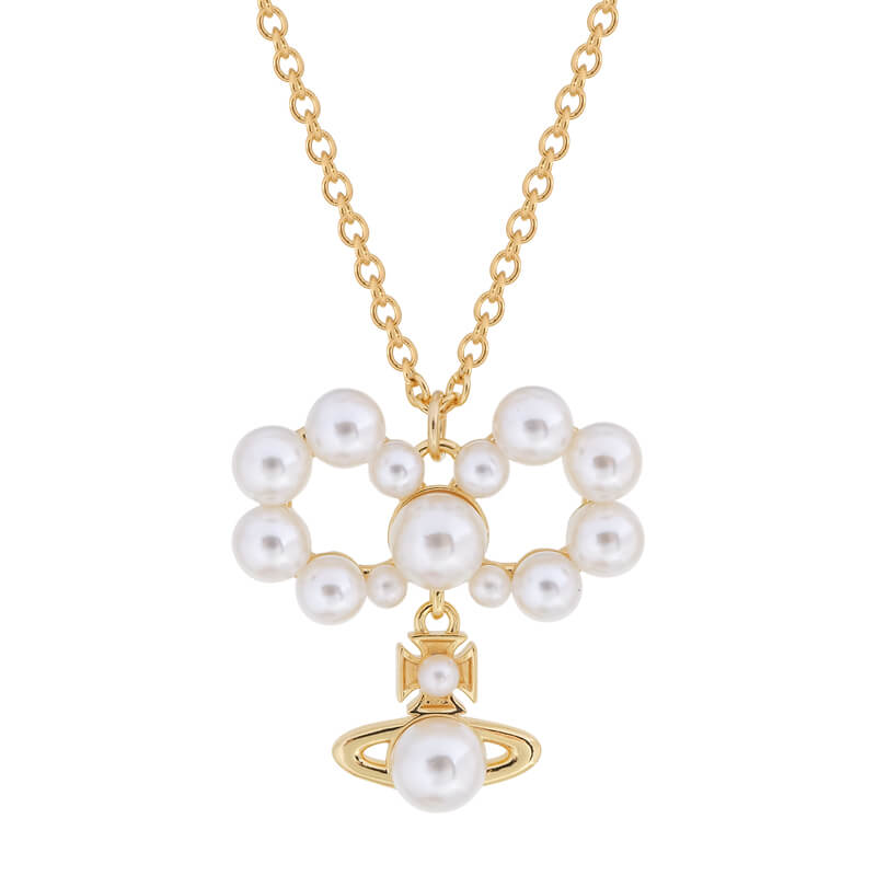 2 Colors VIVIANA Pearl Bow Necklace