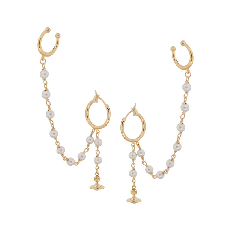 3 Colors SAMARA Pearl Saturn Earrings
