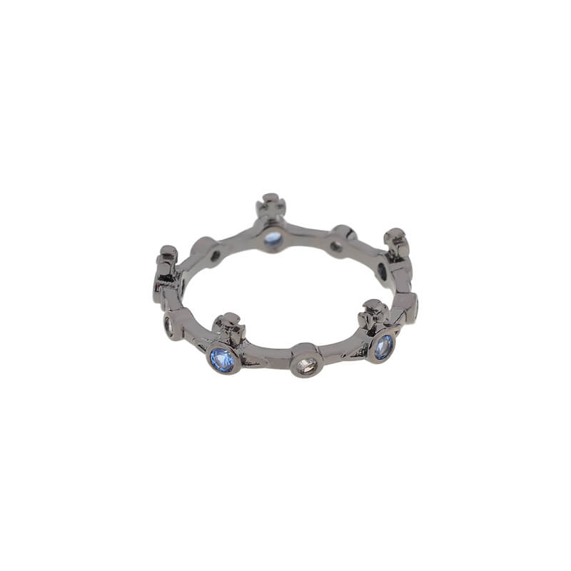 3 Colors FELICIA Diamond Bamboo Saturn Ring