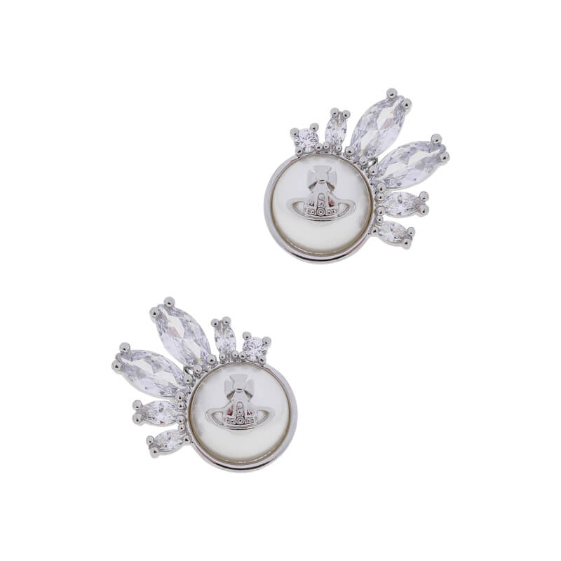 3 Colors Large Pearl Malachite Stud Earrings