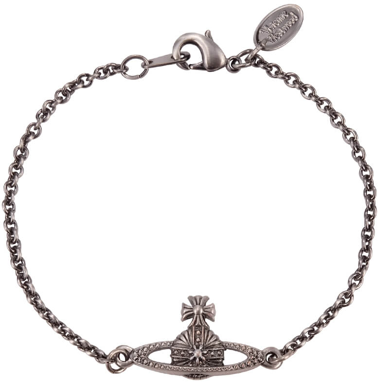 Antique Silver Carved Saturn Bracelet