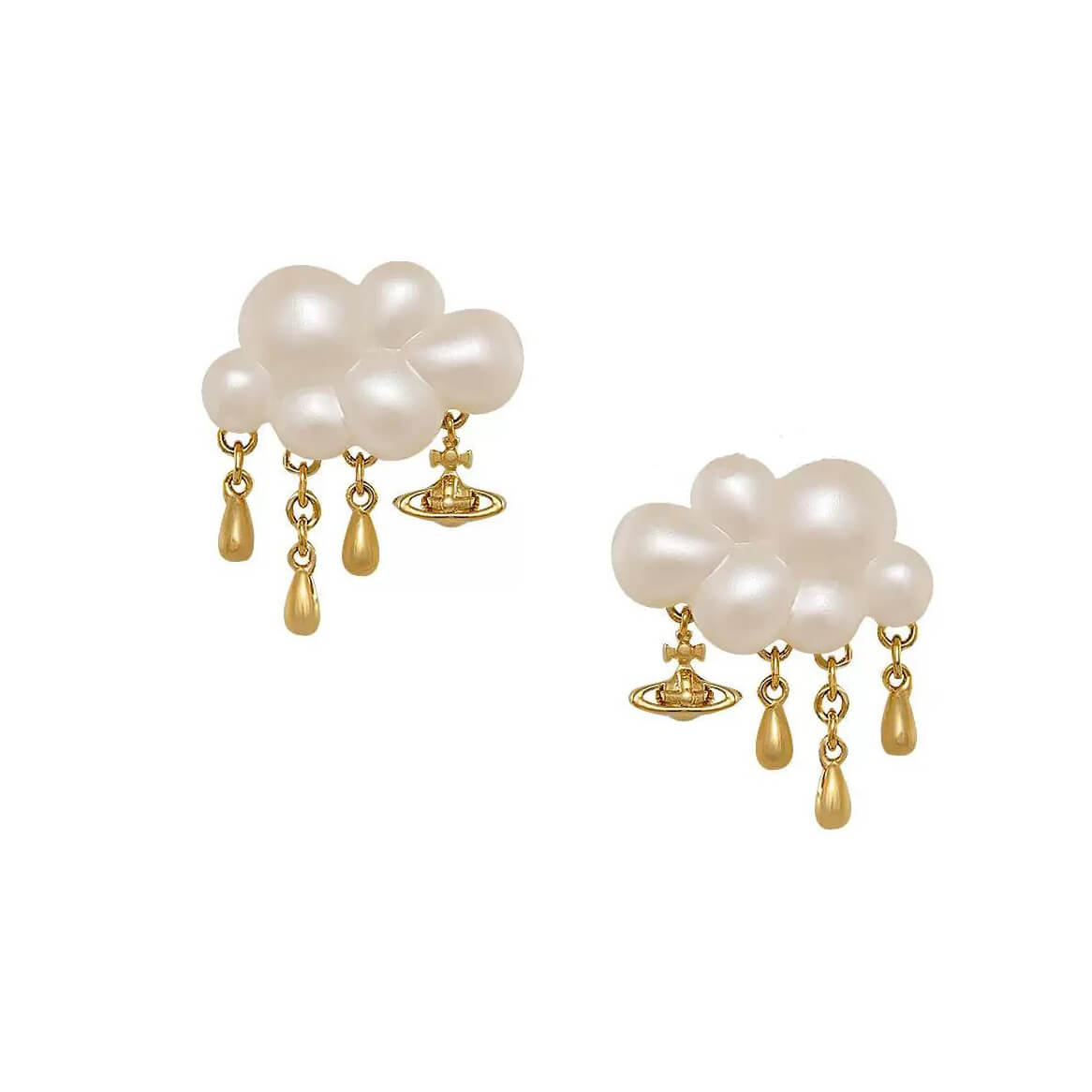 2 Colors COSIMA Clouds Raindrops Saturn Earrings