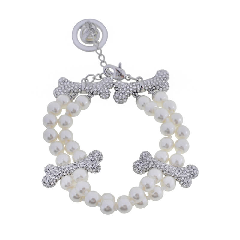 2 Colors FAUSTINE Bone Double Row Pearl Bracelet