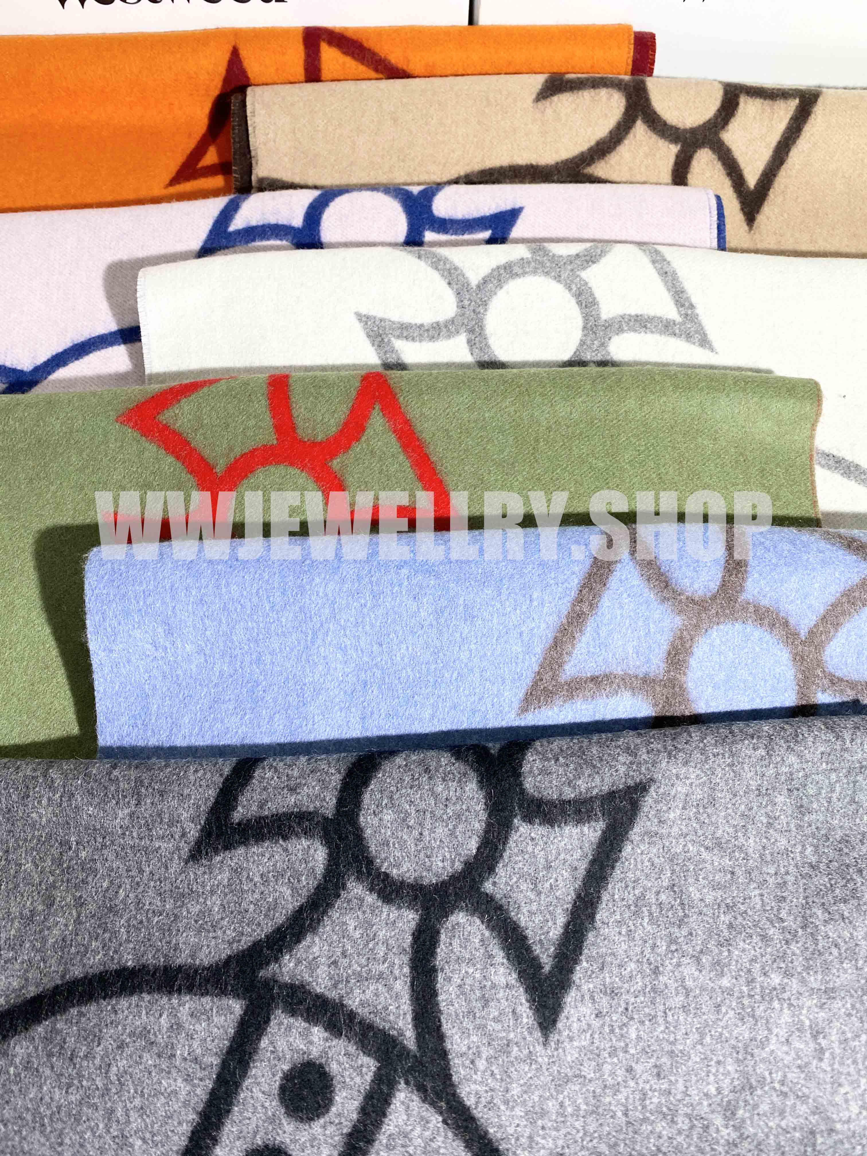 7 Colors Double Saturn Big Logo Scarf