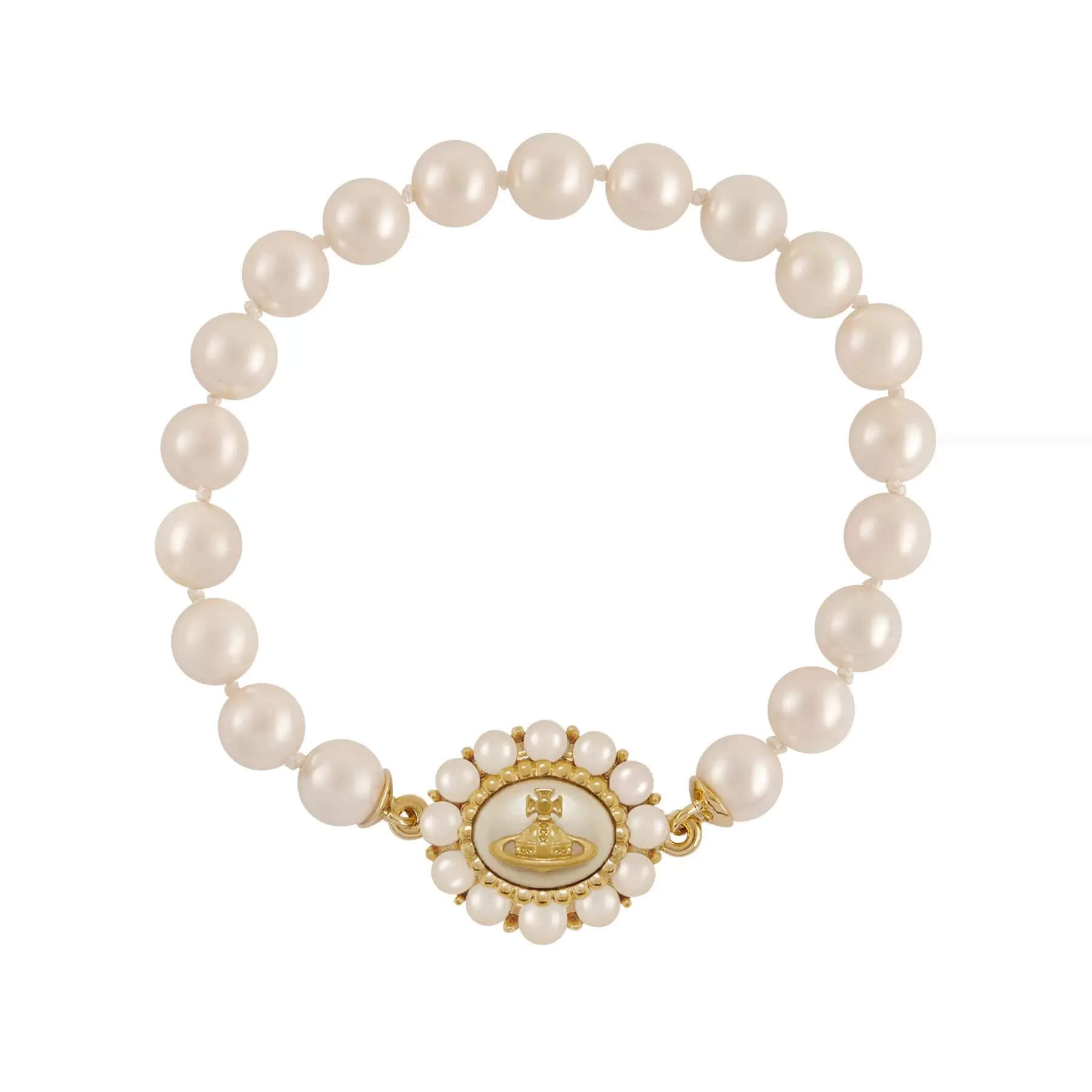 2 Colors AMAYA Full Pearl Saturn Bracelet