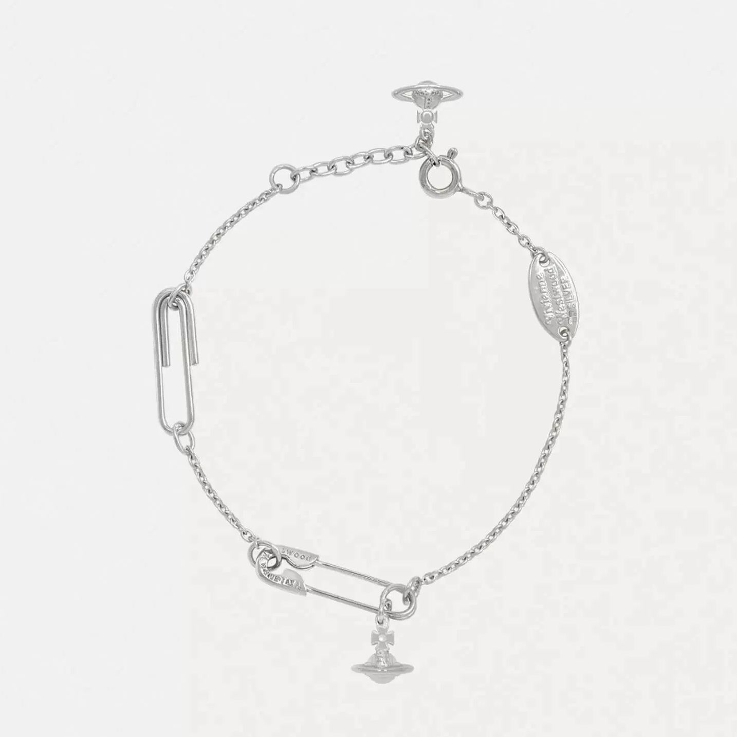 2 Colors Safety Pin Saturn Bracelet