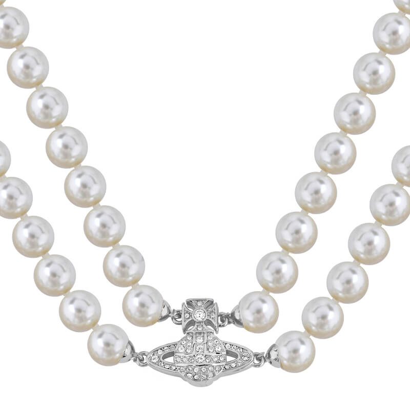 2 Colors GRAZIELLA Small Double Layer Pearl Necklace