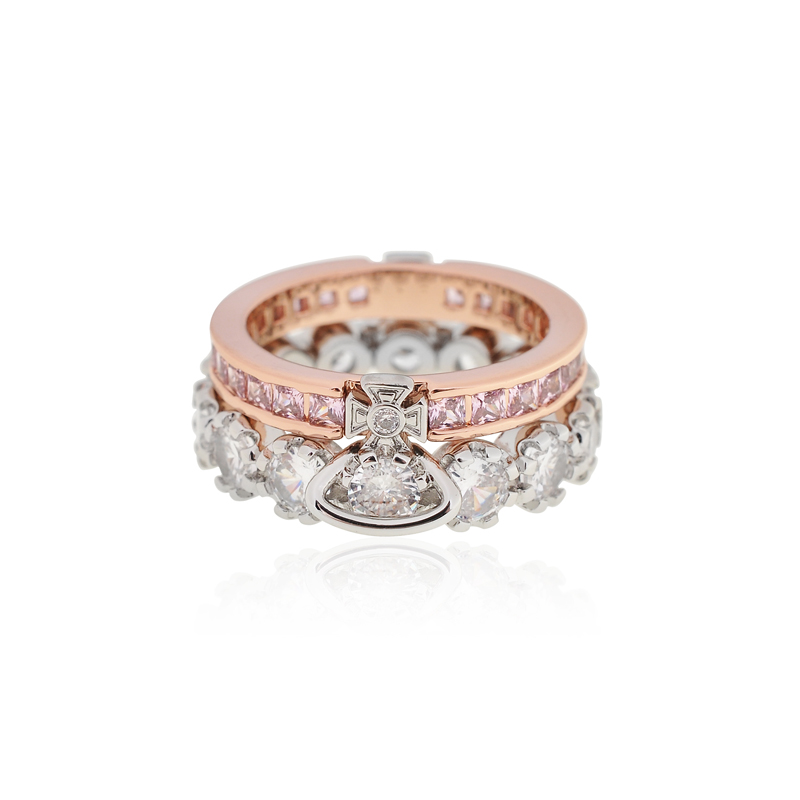 3 Colors Double Layer Zirconia Ring
