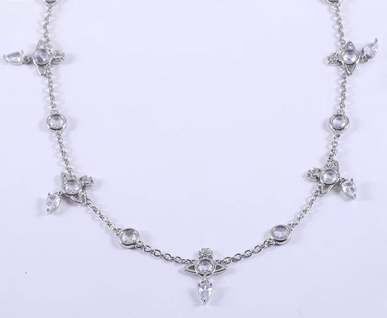 2 Colors PHAEDRA Saturn Drops Necklace