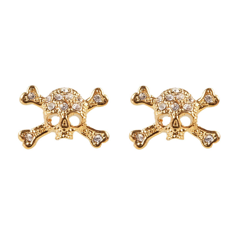 3 Colors Skull Diamonds Earrings