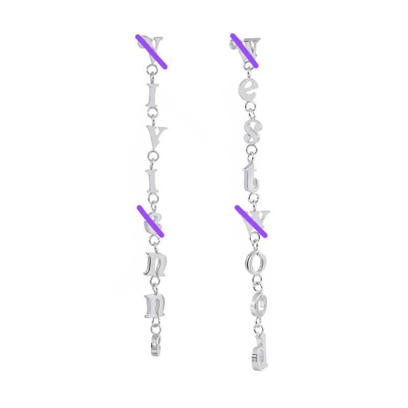 2 Colors RAIMUNDA Alphabet Earrings