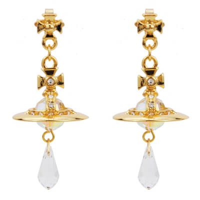 4 Colors Crystal Saturn Earrings