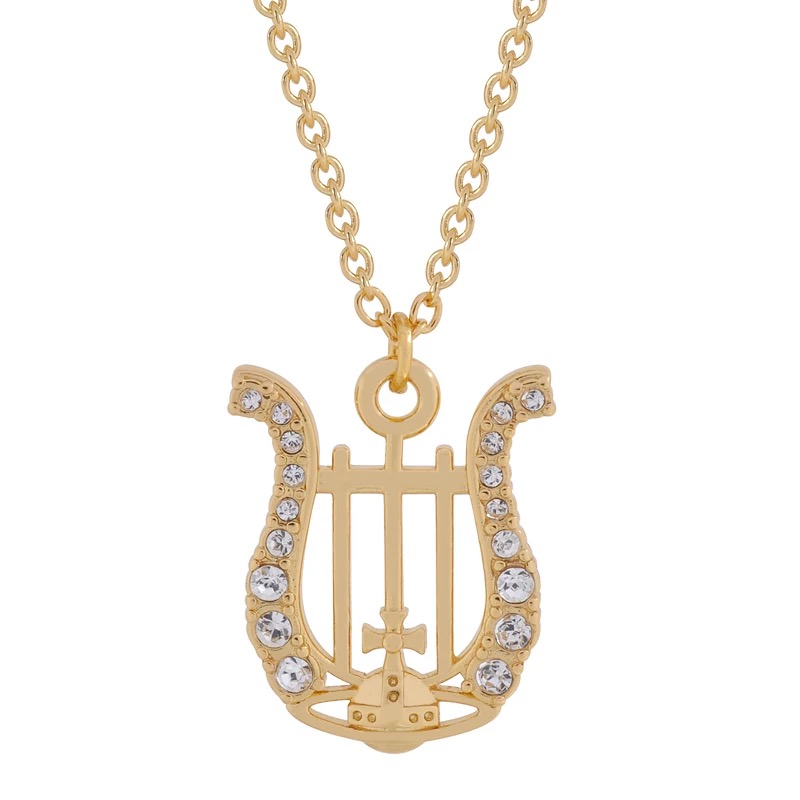 2 Colors Harp Saturn Necklace