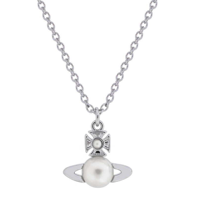 2 Colors BALBINA Half-face Pearl Necklace