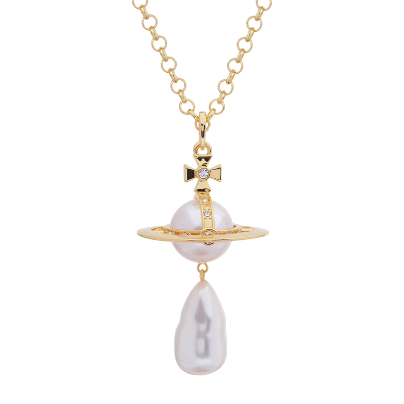 2 Colors GIANT Pearl Pendant ORB Necklace