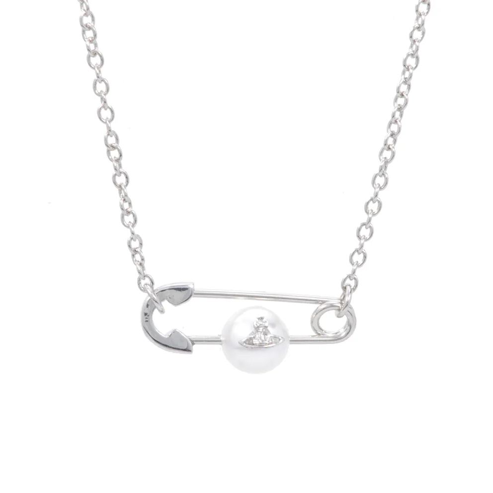 2 Colors Pearl Pin Necklace