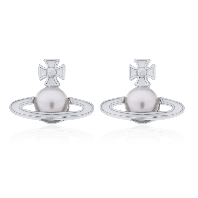 6 Colors Lacquered Half-face Earrings