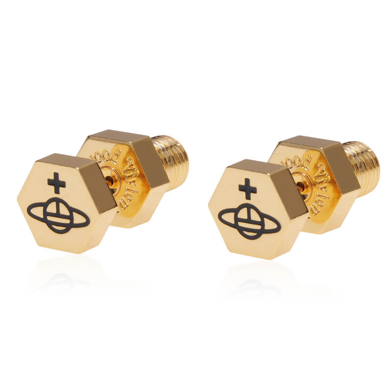 4 Colors Screw Saturn Earrings