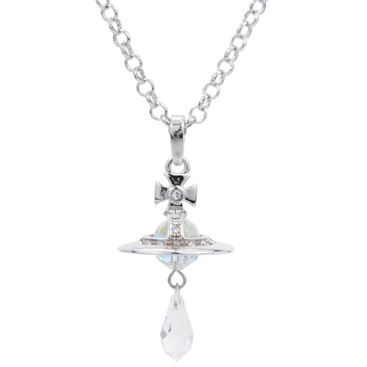 4 Colors Crystal Saturn Necklace