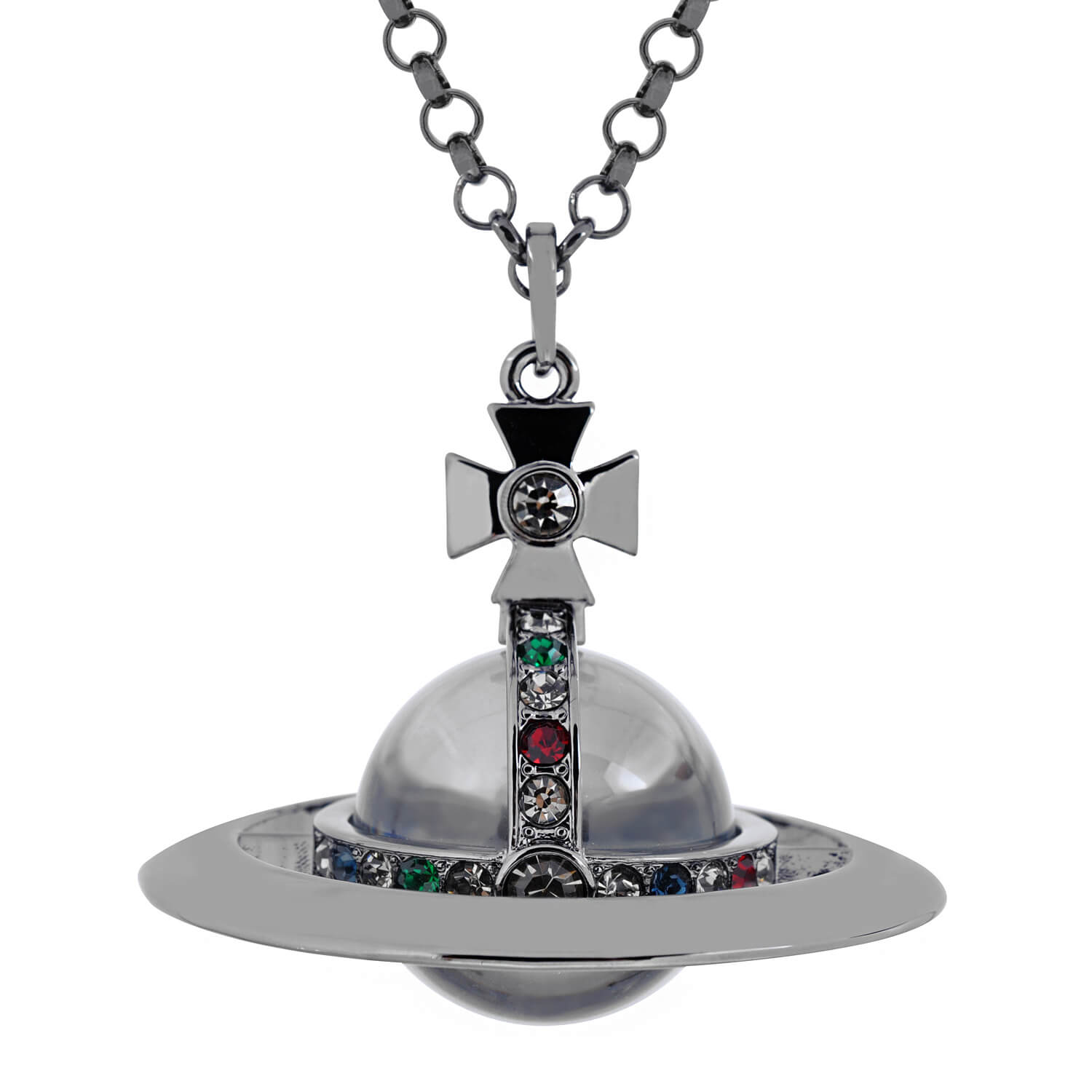 30MM ORB Classic Saturn Pendant Necklace