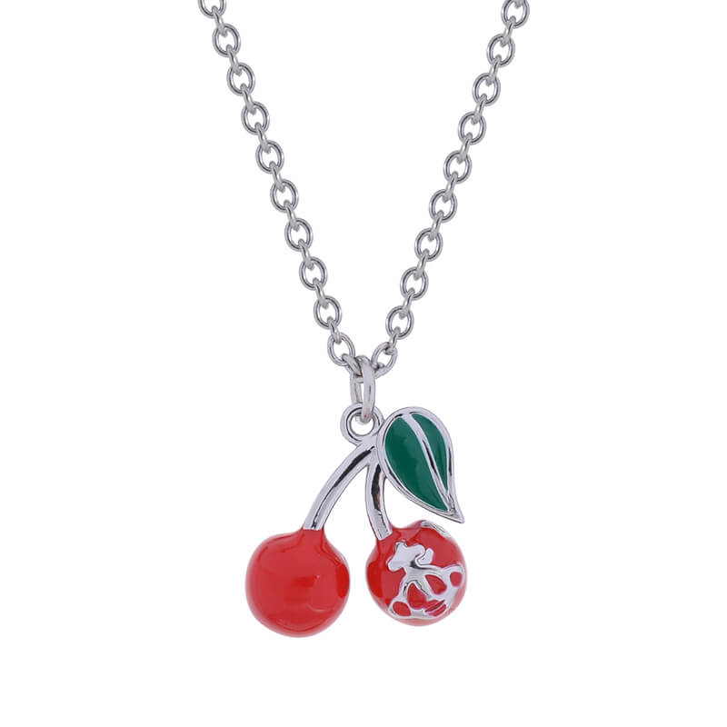 Cubic Cherry Necklace