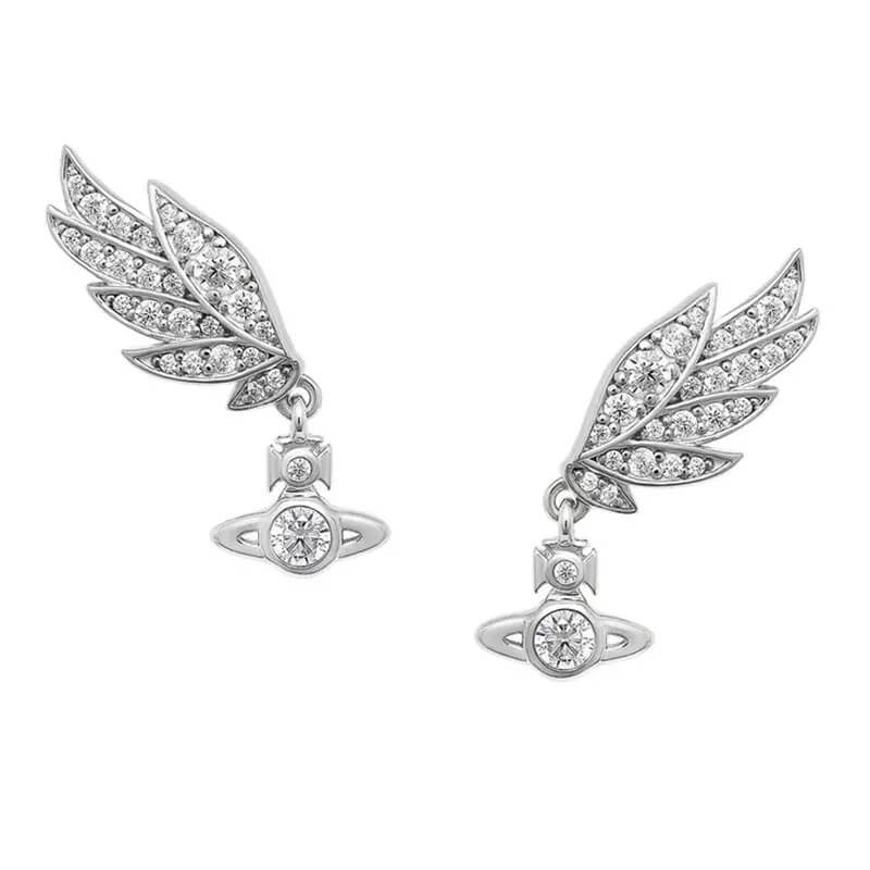 2 Colors Wings Saturn Earrings