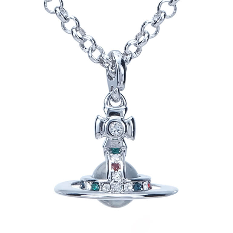 6MM ORB Classic Saturn Pendant Necklace