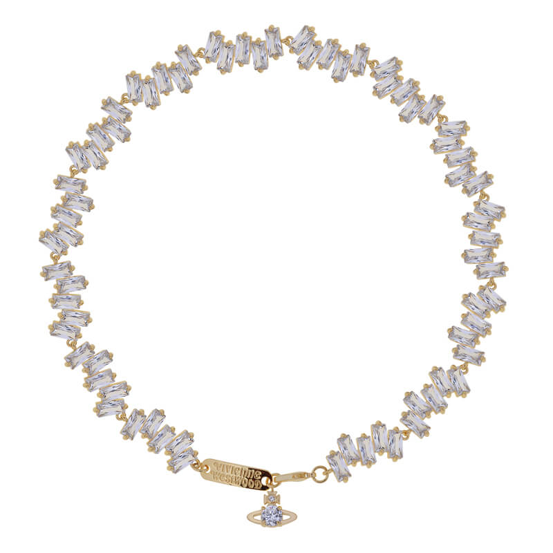 2 Colors Square Full Zirconia Necklace