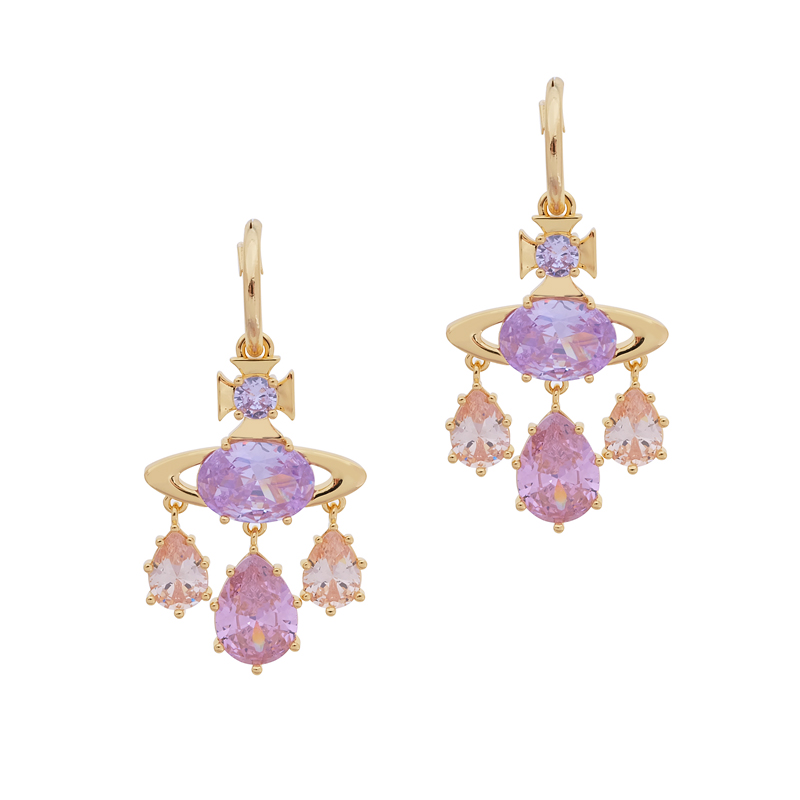 2 Colors AUGUSTA Diamond Teardrop Earrings