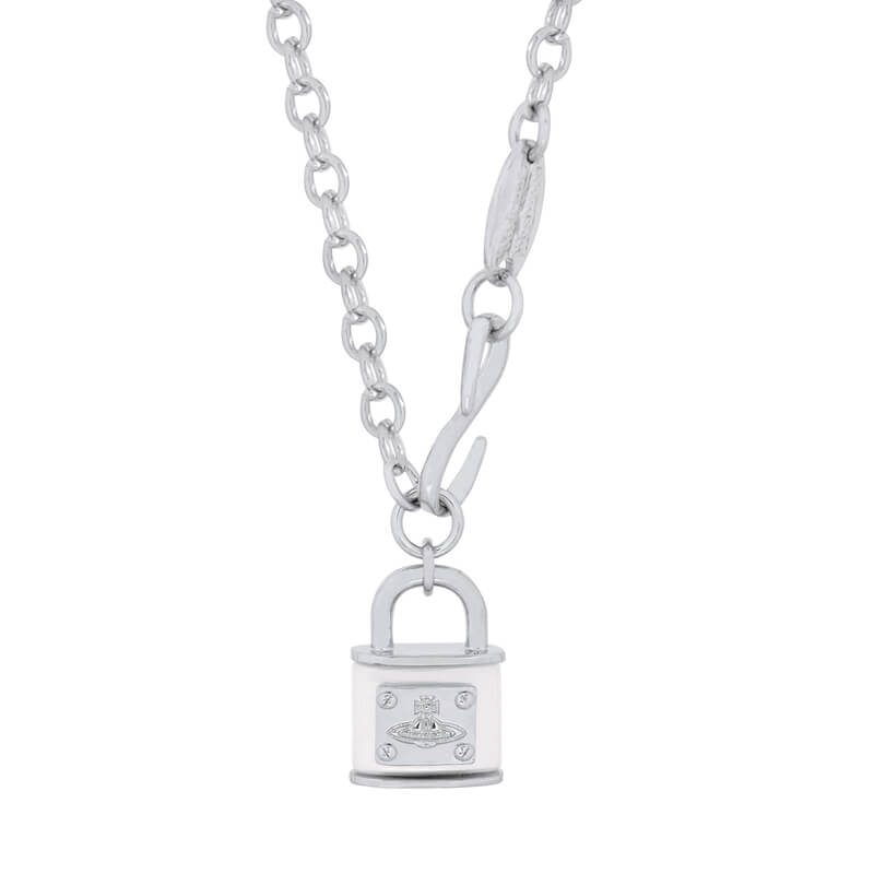 4 Colors Lock Saturn Necklace