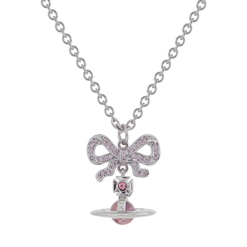 6 Colors OCTAVIE Bow Diamond Necklace