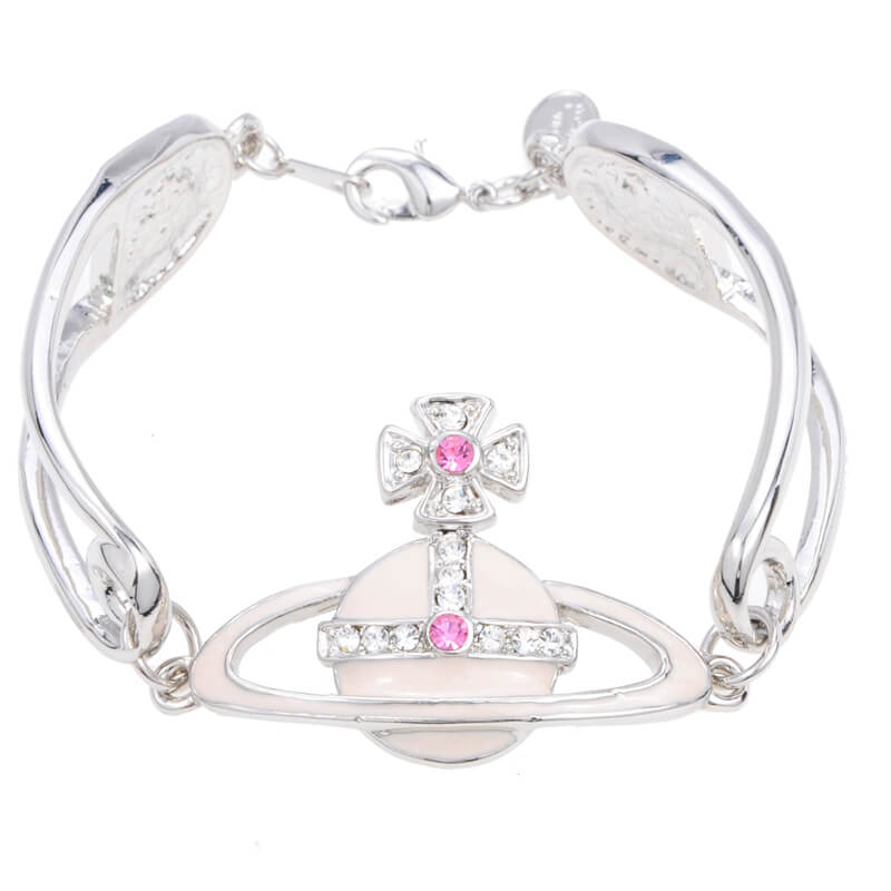 Pink Lacquered Saturn Bangle