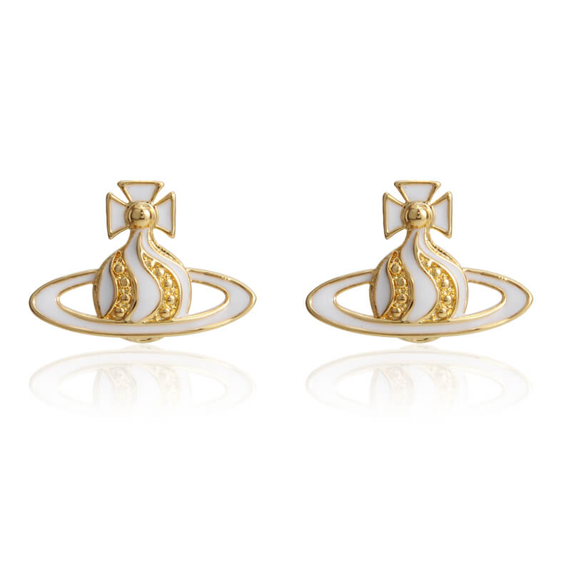 6 Colors Chocolate Cream Saturn Earrings