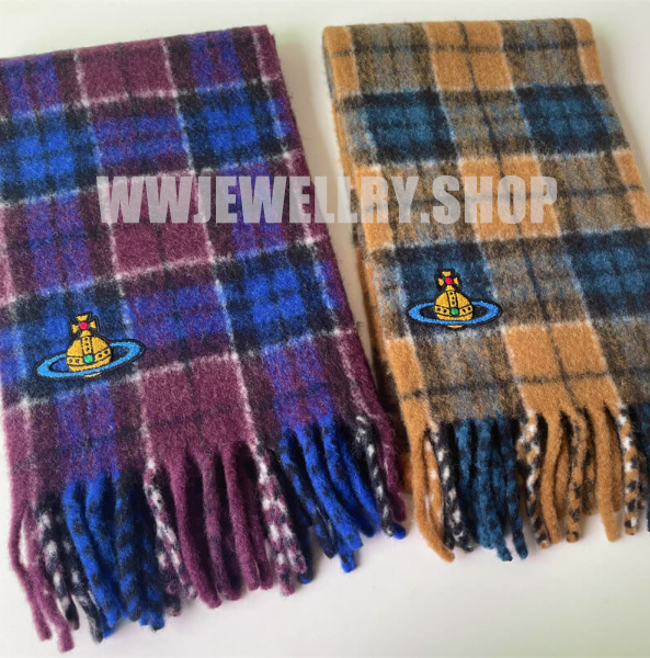 2 Colors Plaid Saturn Scarf