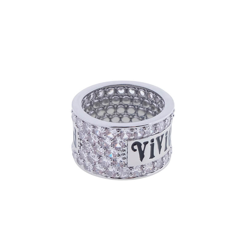 2 Colors Double Zirconia Ring