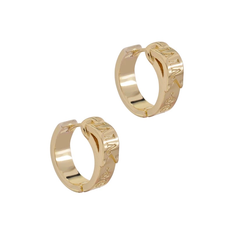 3 Colors BOBBY Belt Buckle Alphabet Earrings