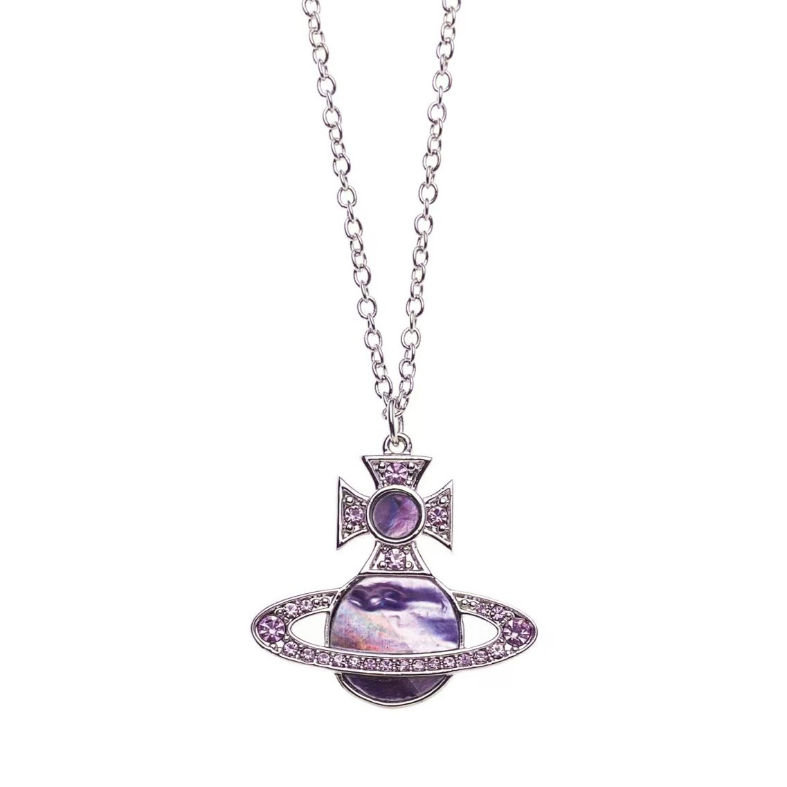 3 Colors RINA Diamond Shell Saturn Necklace/Bracelet