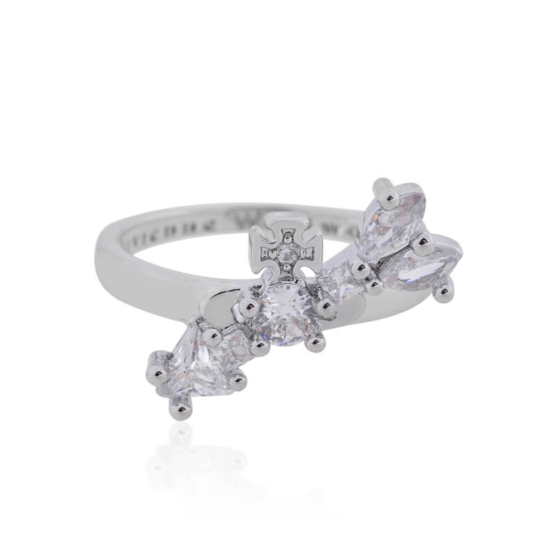 2 Colors Zirconia Arrow Ring