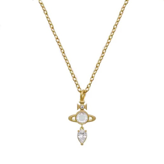 2 Colors PHAEDRA Saturn Drops Necklace
