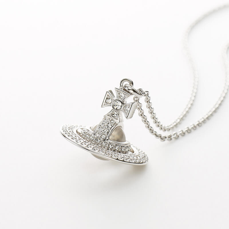 2 Colors SORADA Multi-Row Diamond Saturn Necklace