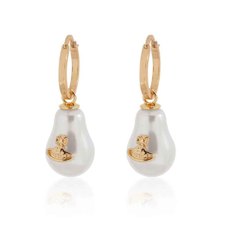 2 Colors NORMA Gourd Pearl Earrings
